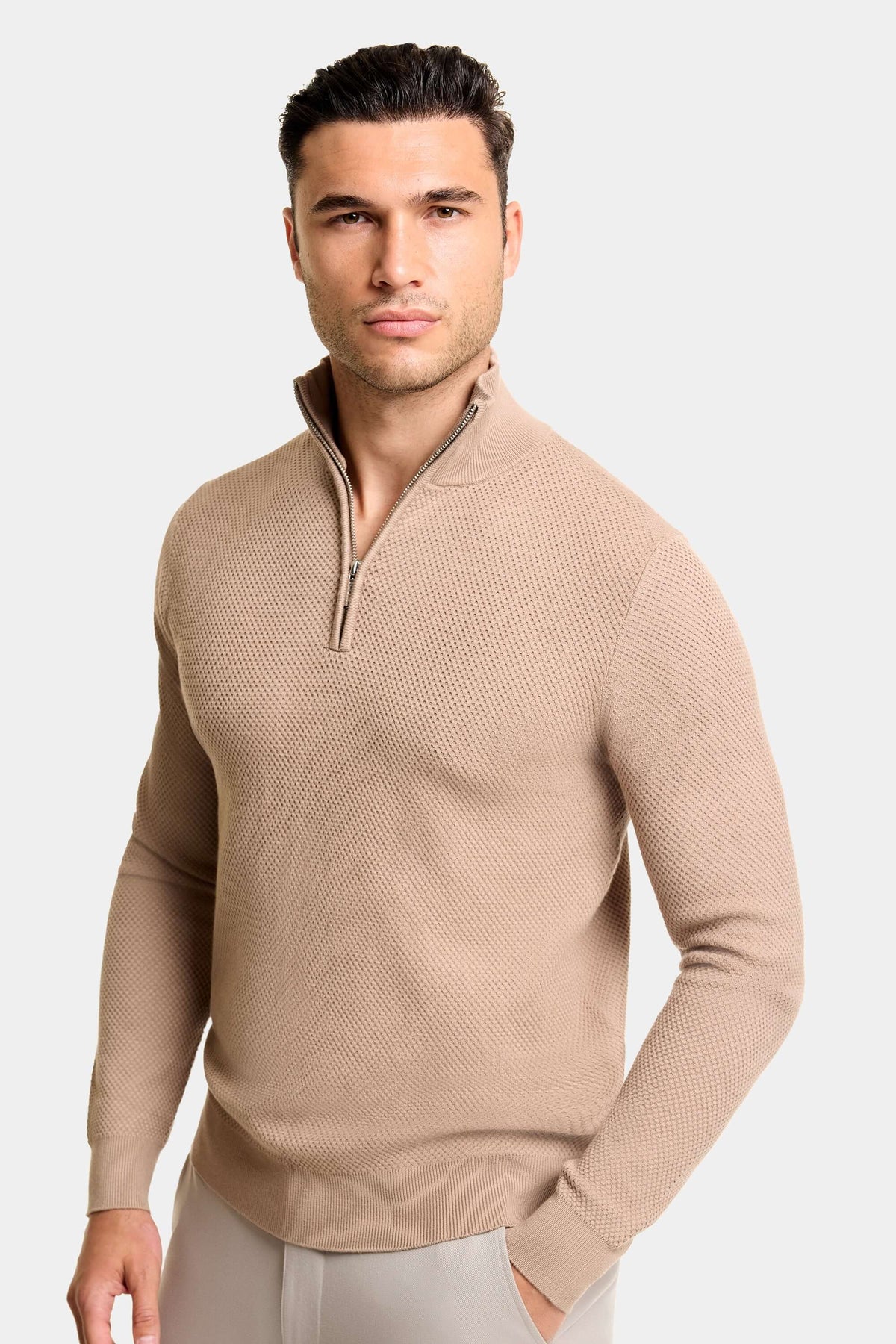 THE FABIO QUARTER ZIP SWEATER