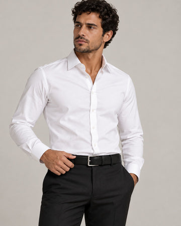 Wrinkle-Free Fitted Dress Shirt