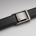 Close-up of the ratchet buckle on the dress belt