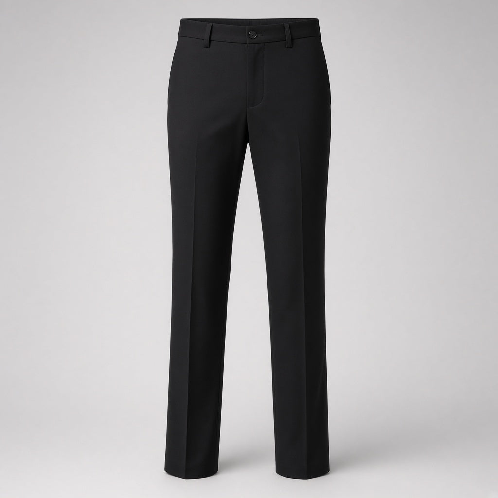 Everyday stretch trousers in black, full length