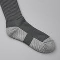 Knit, arch band and cushioned sole on the crew socks